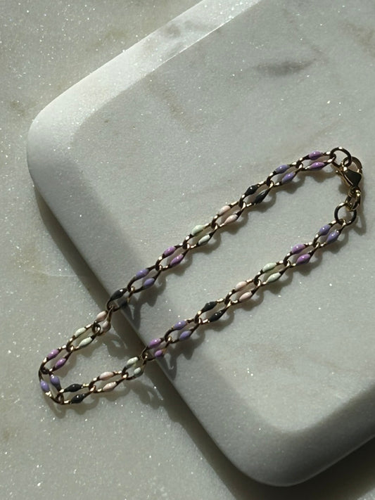 Purple Multicolor Anklet