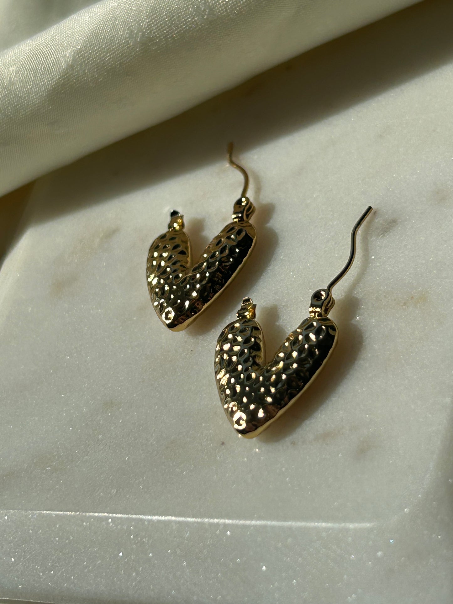 Textured Heart Huggies